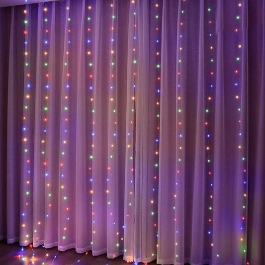Aesthetic Christmas Curtain LED